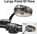 TCMT 8mm Large Rearview Side Mirrors Fit For Harley Dyna Switchback Street Bob Fat Bob Low Rider Wide Glide Softail Slim Fat Boy Sportster 1200 48 72 XG500 XG750 Touring Road King Road Street Glide