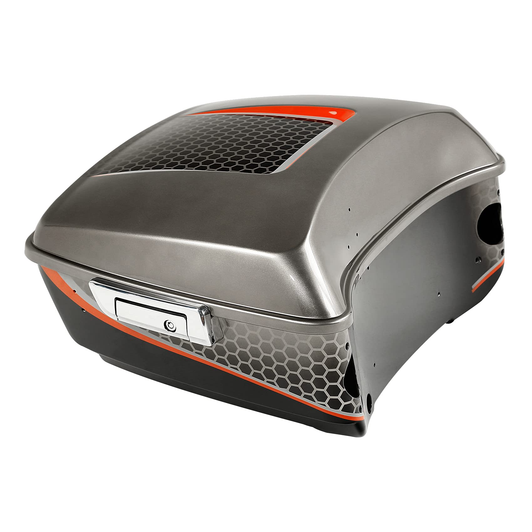 TCMT 13.7" King Motorcycle Trunk Box Fits For Harley Davidson 2014-2025 Touring CVO Road King Road Glide Street Glide Electra Glide Ultra Limited Pack Trunk