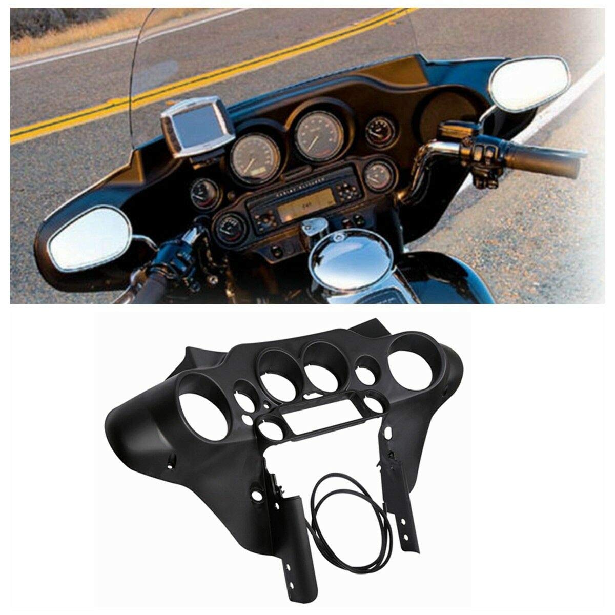 TCMT Batwing Inner & Outer Cowl Fairing & 8" Windshield Fit For Harley Touring Street Glide FLHX Electra Glide Ultra Classic FLHT FLHTC FLHTCU 1996-2013 (Inner Outer Fairing 8" Windshield)