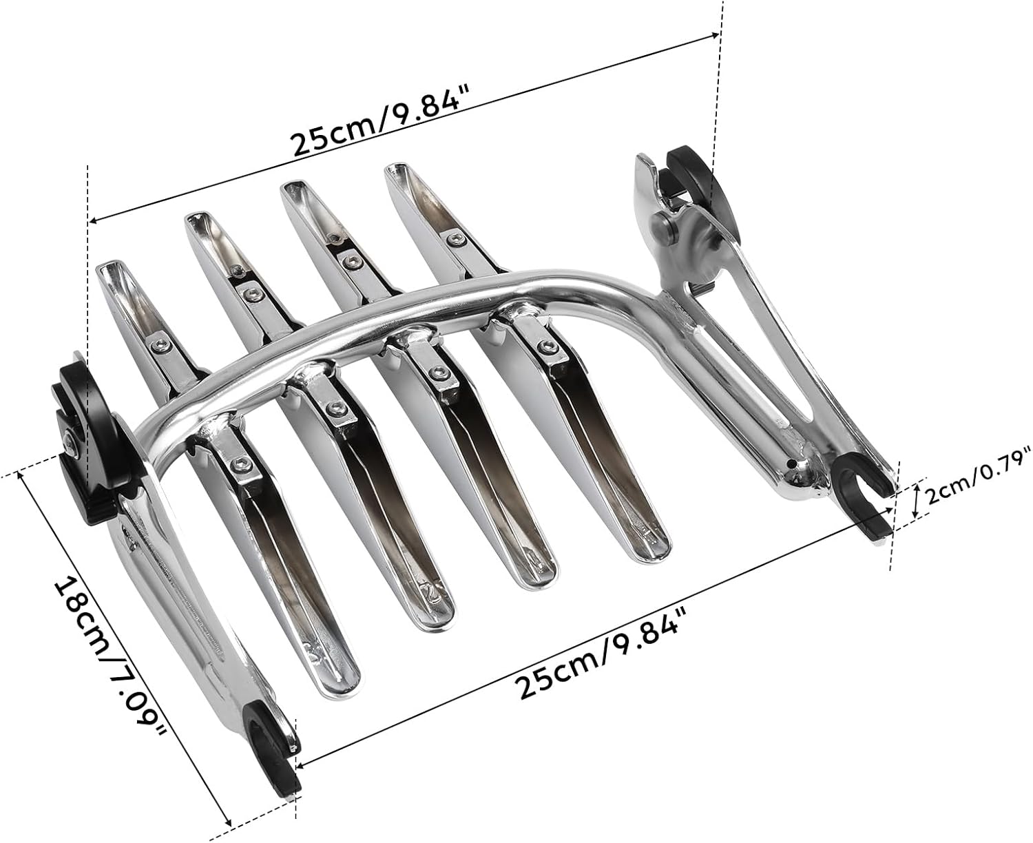 TCMT Adjustable Detachable Two-Up Luggage Rack Fit for Harley Touring Street Glide Road King Road Glide 2009-2025 Ultra Limited 2014-2018 Electra Glide 2010-2013 2020-2022