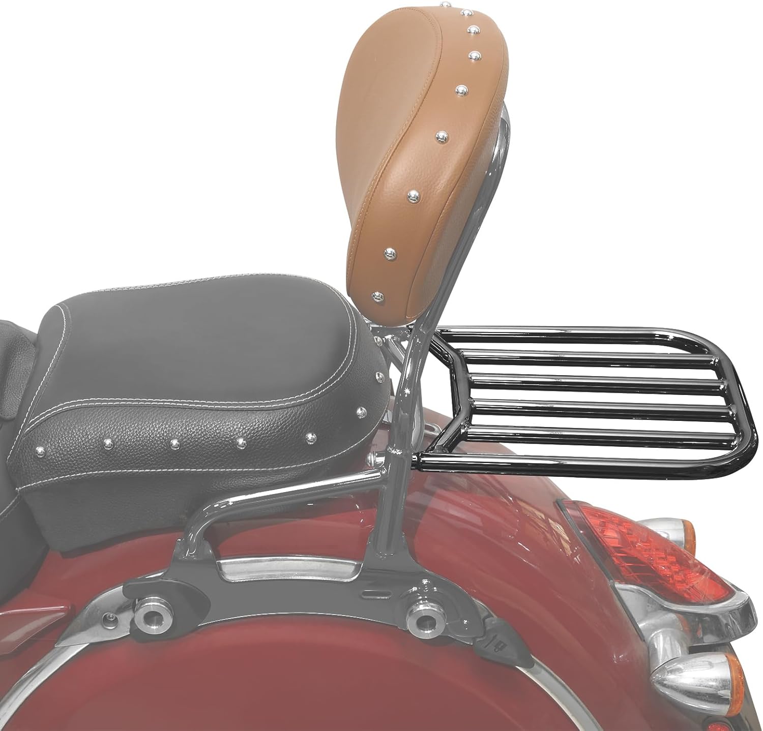 TCMT Backrest Sissy Bar Luggage Rack Fits For Indian 2017-2024 Chieftain Limited 2017-2019 Chief Dark Horse 2016-2024 Chieftain Dark Horse 2016-2020 Springfield 2014-2024 Chieftain