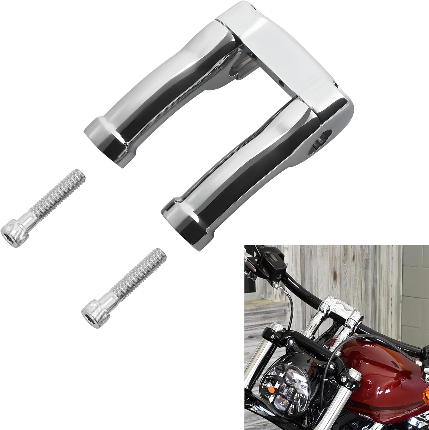 TCMT 4" Handlebar Riser 1" Bar Fit For Harley Softail Breakout FXBR2018-2019 2023-2024 114 FXBRS 2018-2020 Street Bob 114 FXBBS 2021-2024 FXDR 114 FXDRS 2019-2020
