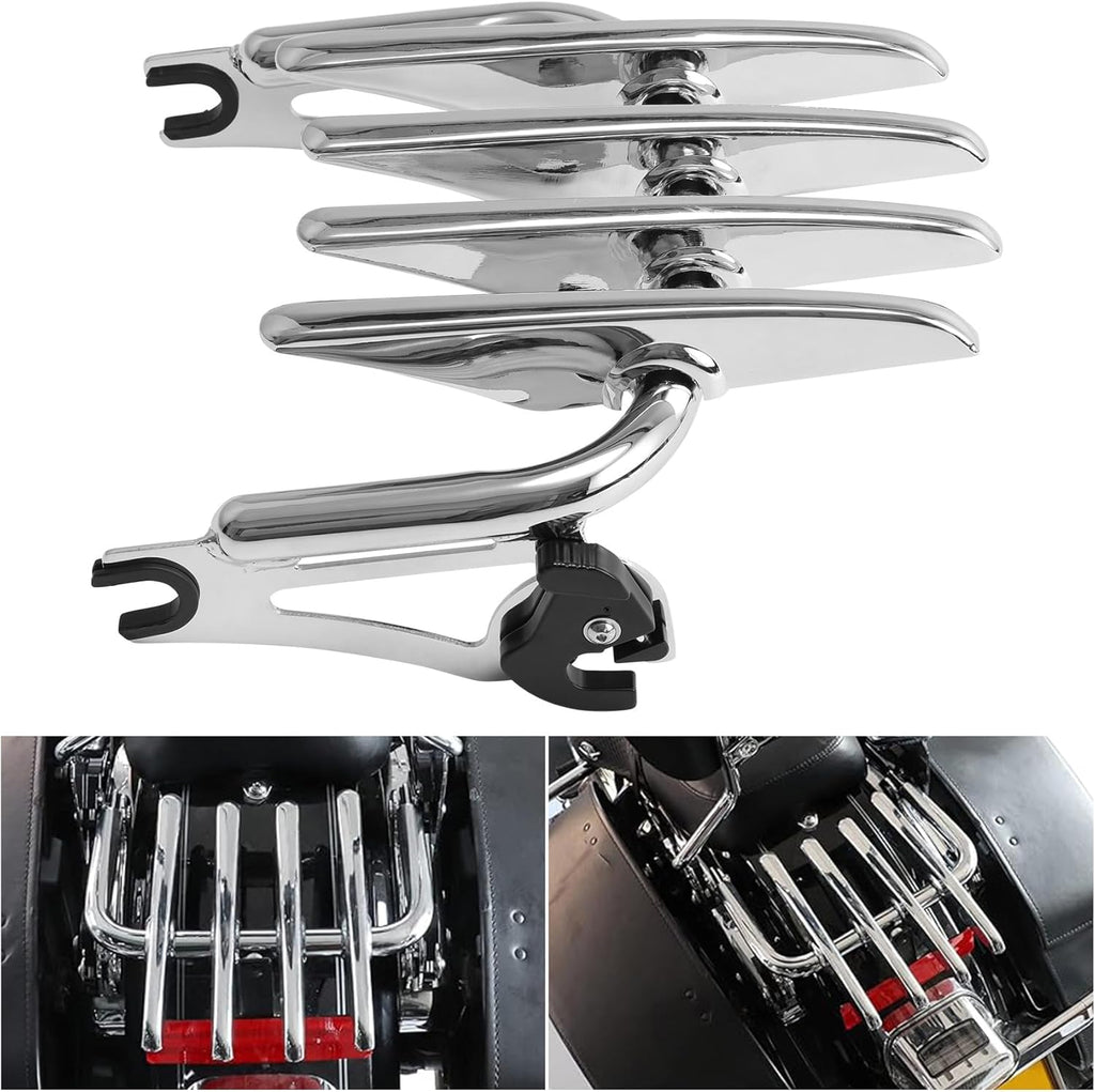 TCMT Adjustable Detachable Two-Up Luggage Rack Fit for Harley Touring Street Glide Road King Road Glide 2009-2025 Ultra Limited 2014-2018 Electra Glide 2010-2013 2020-2022