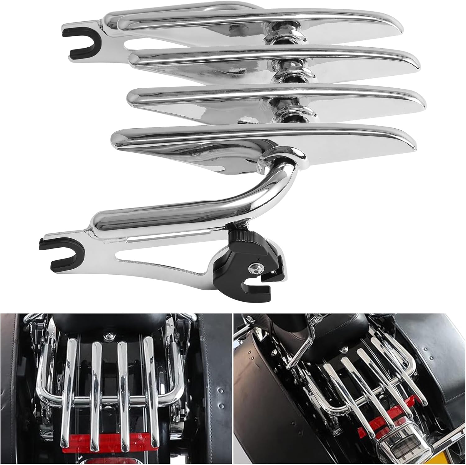 TCMT Adjustable Detachable Two-Up Luggage Rack Fit for Harley Touring Street Glide Road King Road Glide 2009-2025 Ultra Limited 2014-2018 Electra Glide 2010-2013 2020-2022