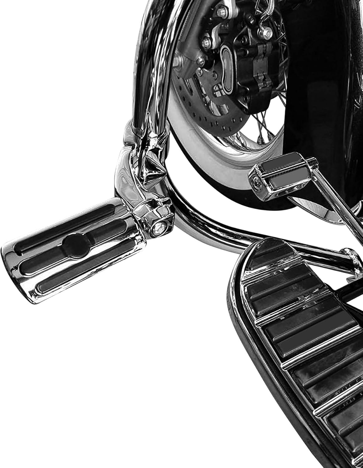 TCMT 10mm Highway Foot Pegs Footrest Chrome Fits For Harley Davidson Touring Softail Dyna