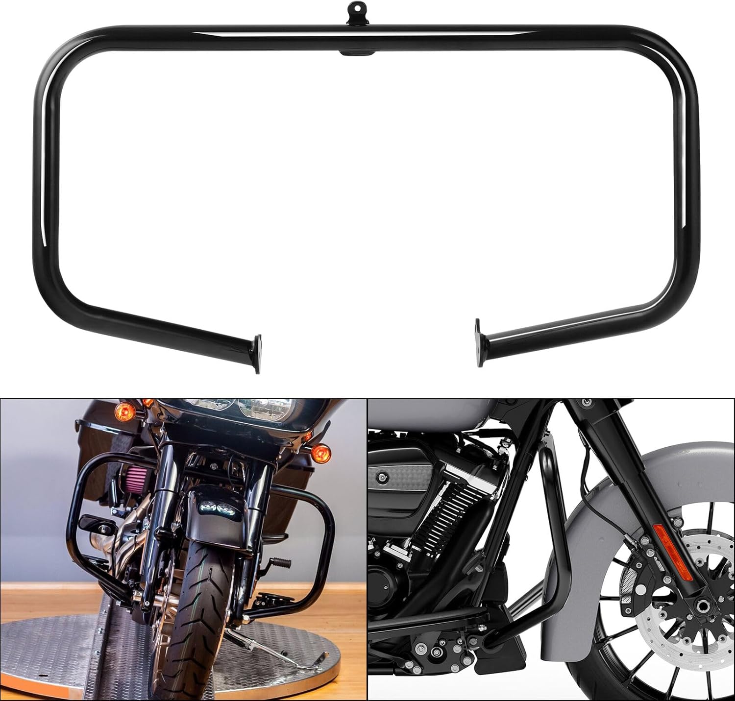TCMT 1-1/4" Vivid Black Engine Guard Highway Bar Fit For Harley Touring 2009-2024 Road King Street Glide Road Electra Glide Tri Glide Ultra Limited