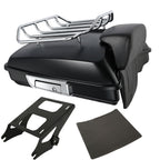 TCMT 5.5" Razor Motorcycle Trunk Backrest Pad Two Up Mounting Rack Fit For Harley 2014-2025 Touring CVO Road King Road Glide Street Glide Electra Glide Pack