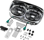 TCMT 5.75" Dual LED Headlight Lamp Projector Fit For Harley Road Glide FLTR Models 1998-2013 Road Glide CVO 2009-2013 Custom FLTRX 2010-2013 Ultra FLTRU 2011-2013 EFI FLTRI 1998-2006