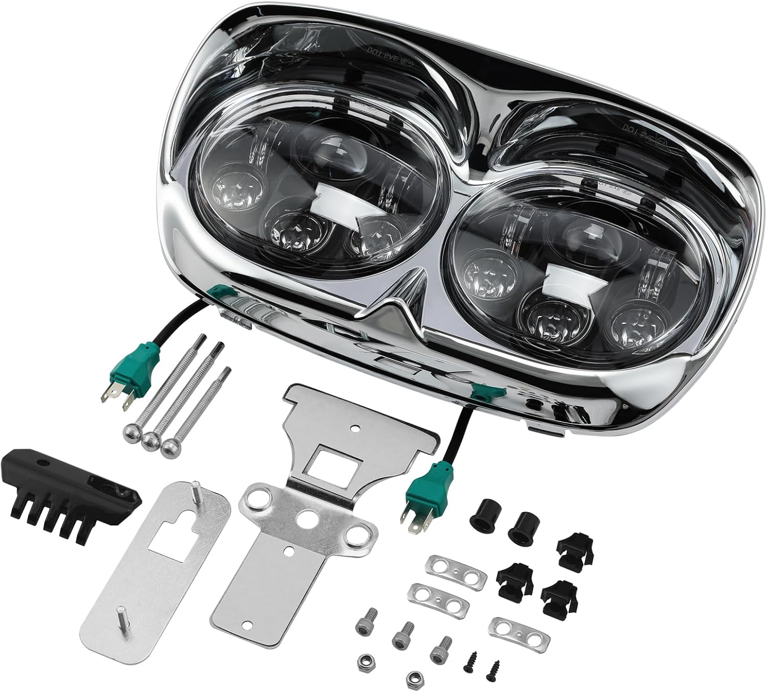 TCMT 5.75" Dual LED Headlight Lamp Projector Fit For Harley Road Glide FLTR Models 1998-2013 Road Glide CVO 2009-2013 Custom FLTRX 2010-2013 Ultra FLTRU 2011-2013 EFI FLTRI 1998-2006