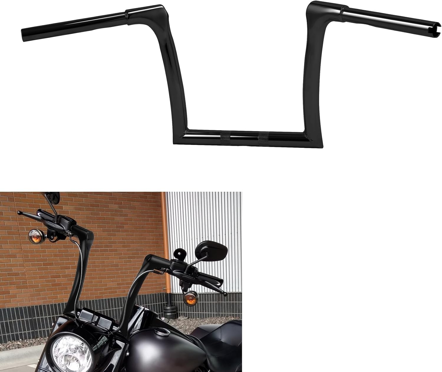 TCMT 10'' Rise 1.25'' Handle Bars Handlebar Fit For Harley Road King 2014-2023 Softail Breakout FXBR Fat Boy FLFB FLFBS Sport Glide FLSB 2018-2023