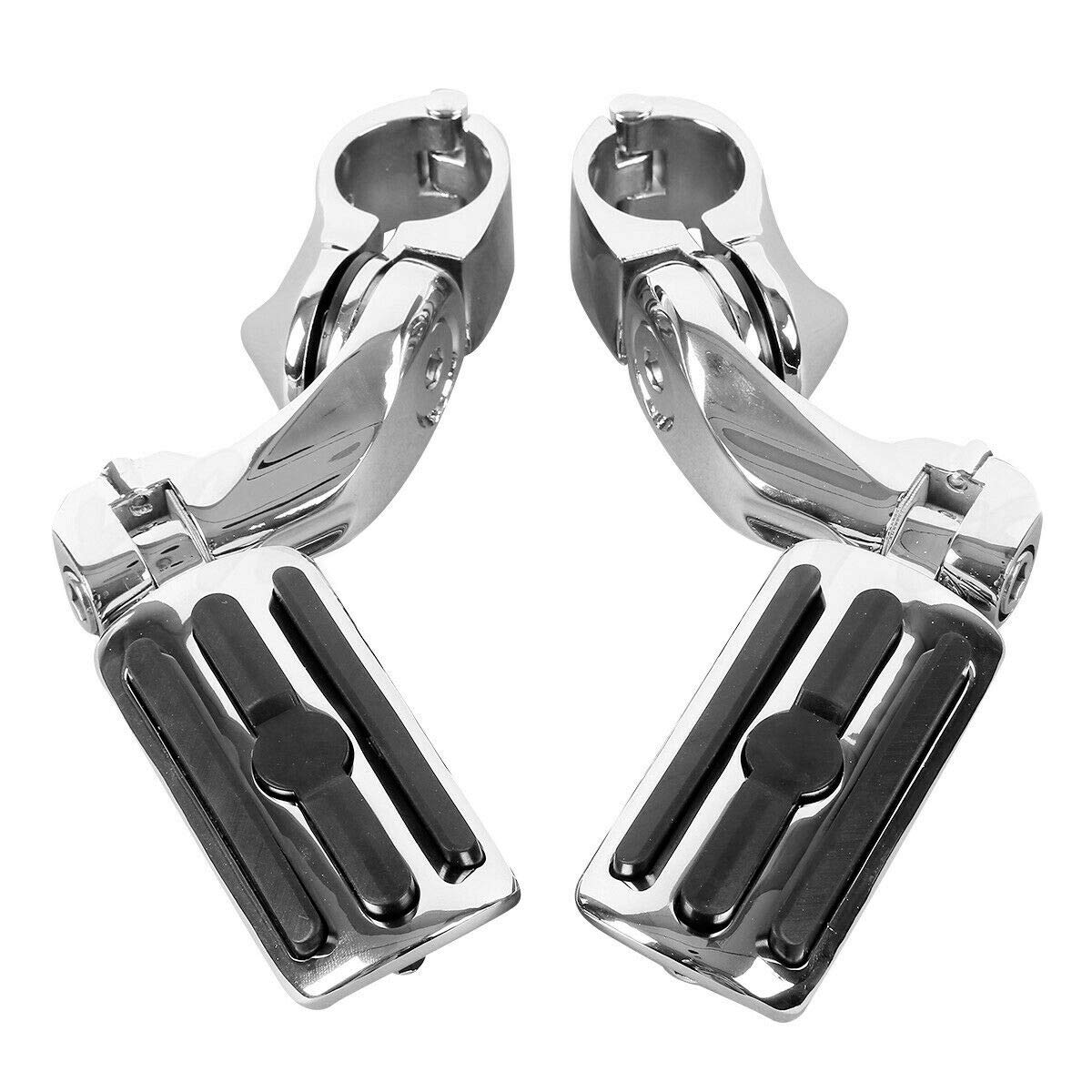 TCMT 1.25" Highway Foot Pegs Footpeg Footrest Fits For Harley Touring Road King Street Glide Road Glide Electra Glide Softail Sportster Dyna with 1.25" Engine Guards