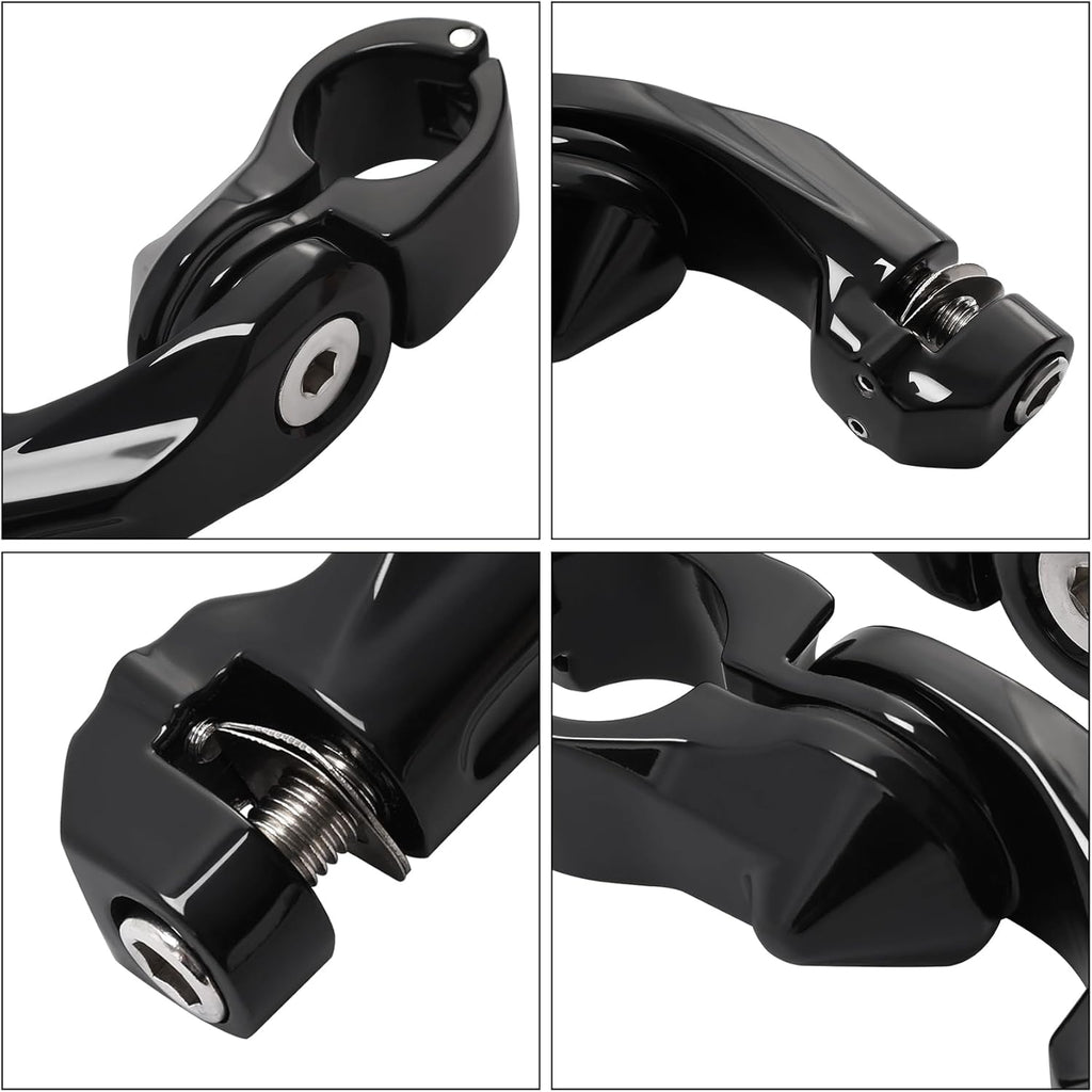 TCMT 32mm 1 1/4" Highway Engine Guard Bar Highway Footpegs Mount Kit Fits For Harley Touring Road King Street Glide Road Glide Electra Glide Softail Sportster Dyna with 1-1/4" Engine Guards