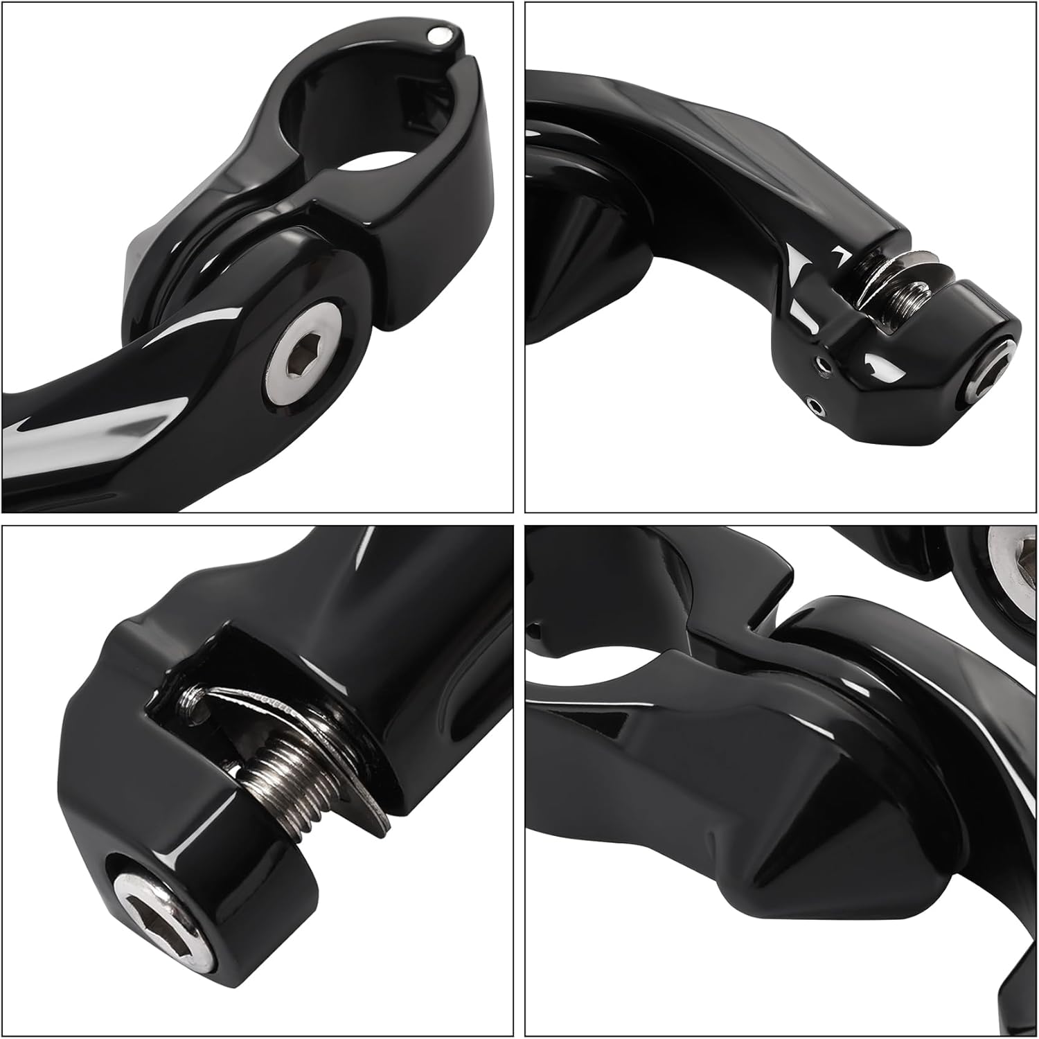 TCMT 32mm 1 1/4" Highway Engine Guard Bar Highway Footpegs Mount Kit Fits For Harley Touring Road King Street Glide Road Glide Electra Glide Softail Sportster Dyna with 1-1/4" Engine Guards