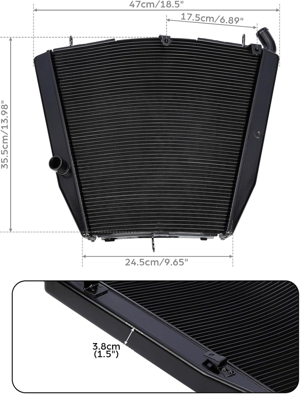 TCMT Aluminum Radiator Cooler Cooling Fit For 2006-2007 Honda CBR1000RR CBR 1000RR