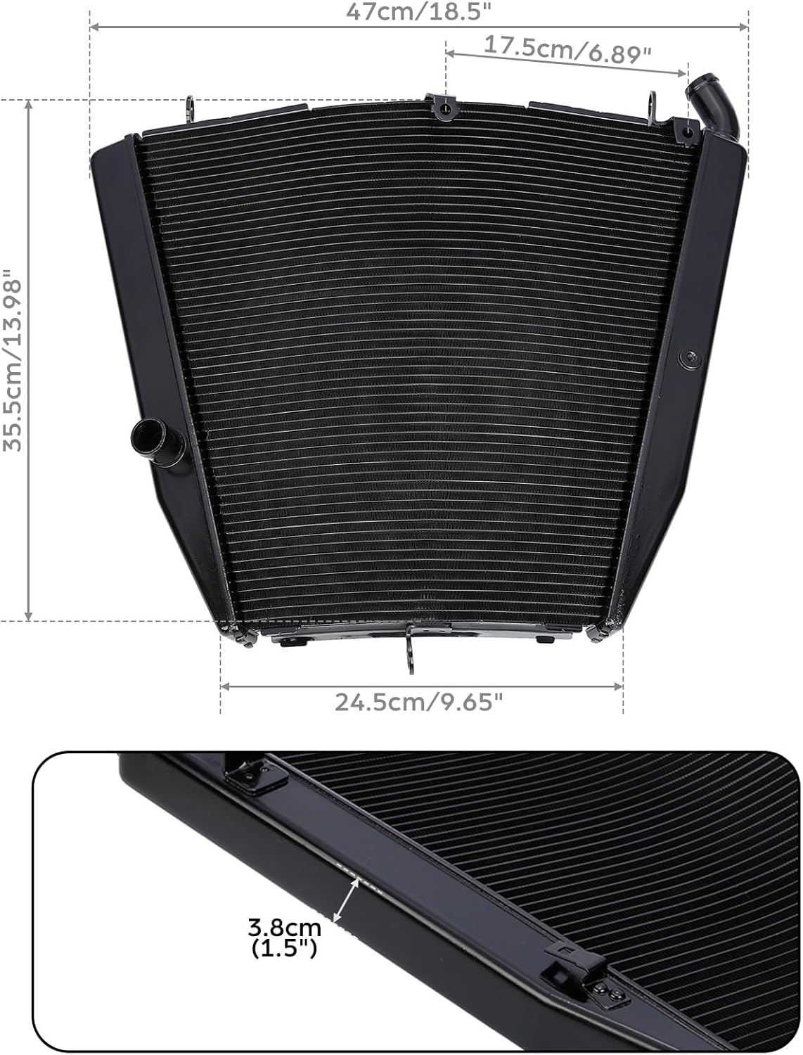 TCMT Aluminum Radiator Cooler Cooling Fit For 2006-2007 Honda CBR1000RR CBR 1000RR