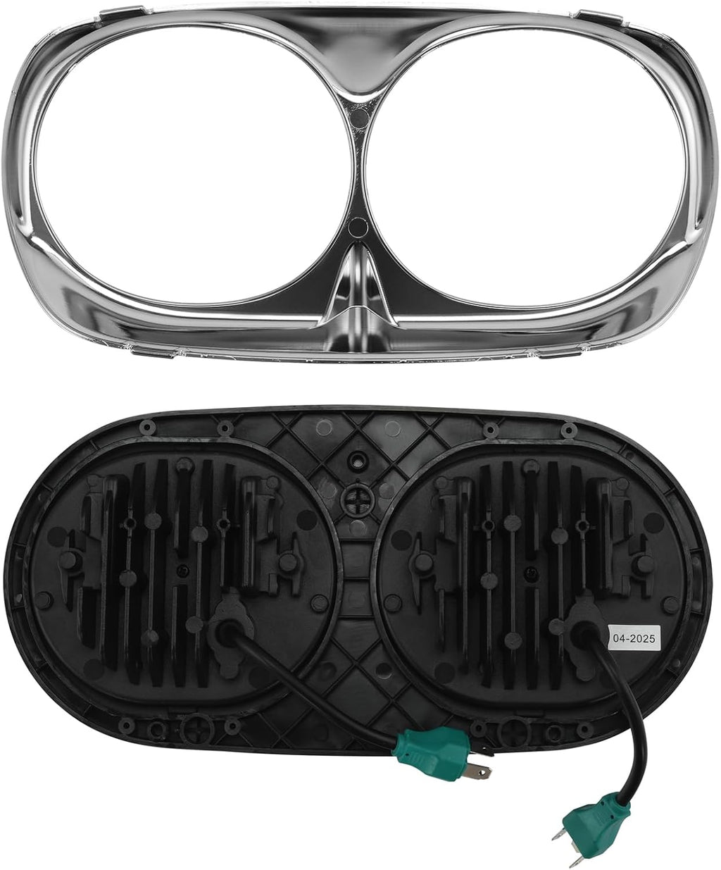 TCMT 5.75" Dual LED Headlight Lamp Projector Fit For Harley Road Glide FLTR Models 1998-2013 Road Glide CVO 2009-2013 Custom FLTRX 2010-2013 Ultra FLTRU 2011-2013 EFI FLTRI 1998-2006