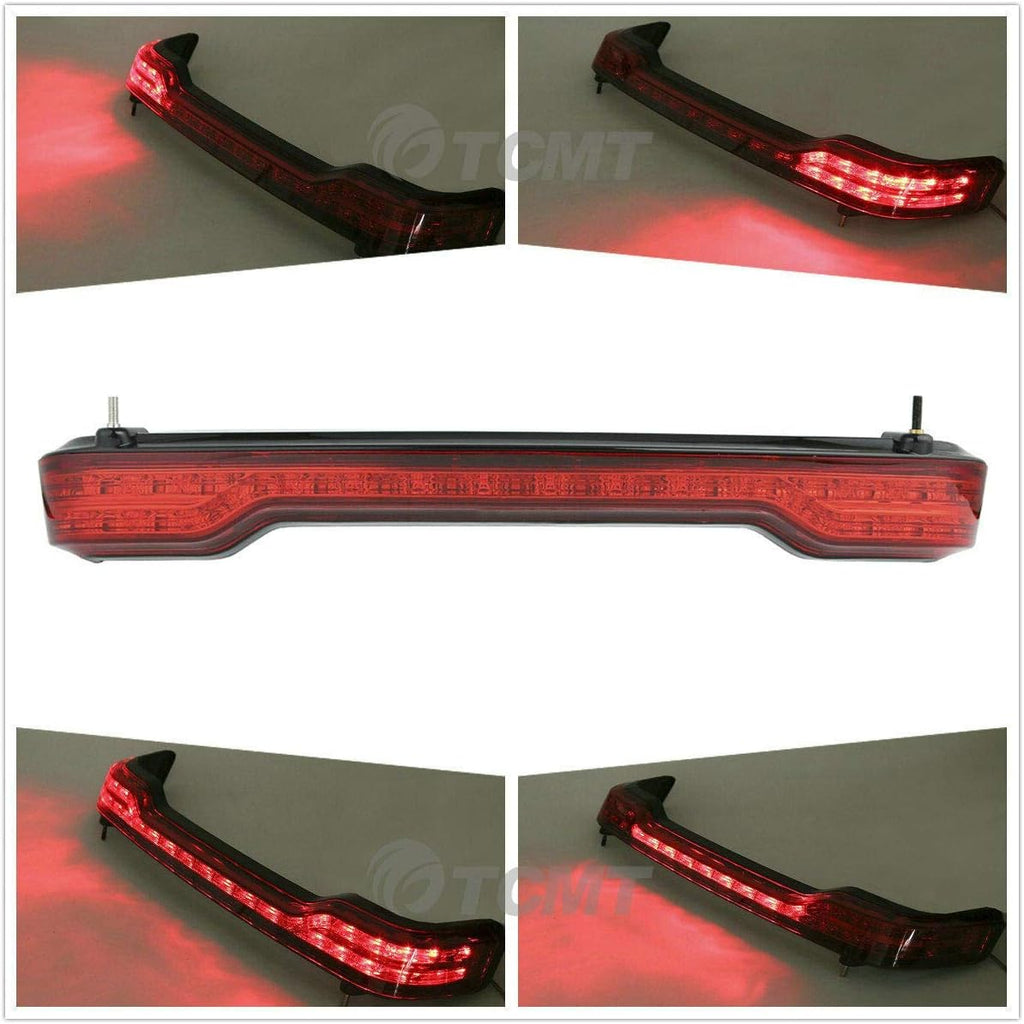 TCMT 13.7" King 2014-2025 Motorcycle Trunk Backrest Pad Luggage Rack Speakers Taillight Fit For Harley Trunk Touring CVO Road King Road Glide Street Glide Electra Glide Pack