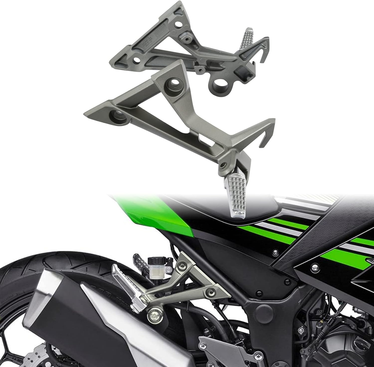 TCMT Aluminum Rear Passenger Foot Peg Bracket Fit For Kawasaki Ninja 300 2013-2017
