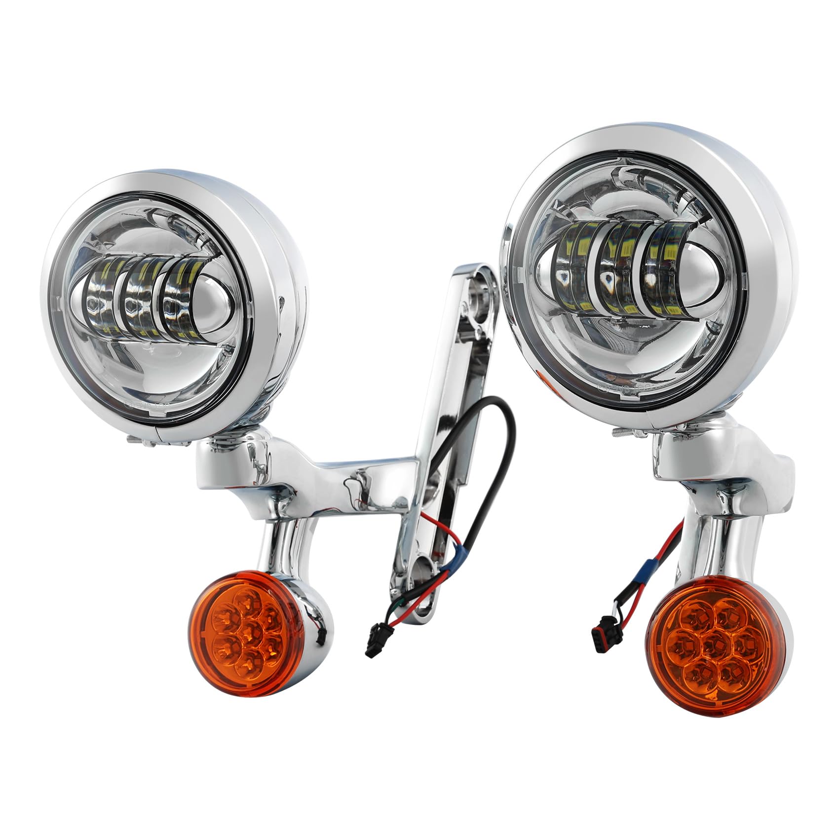 TCMT Auxiliary Turn Signal Spot Fog Light Bracket Fits For Harley Road King Models 1994-2013 Electra Glide 1997-2013 Street Glide FLHX Models 2006-2013 Street Glide Trike FLHXXX 2010-2011