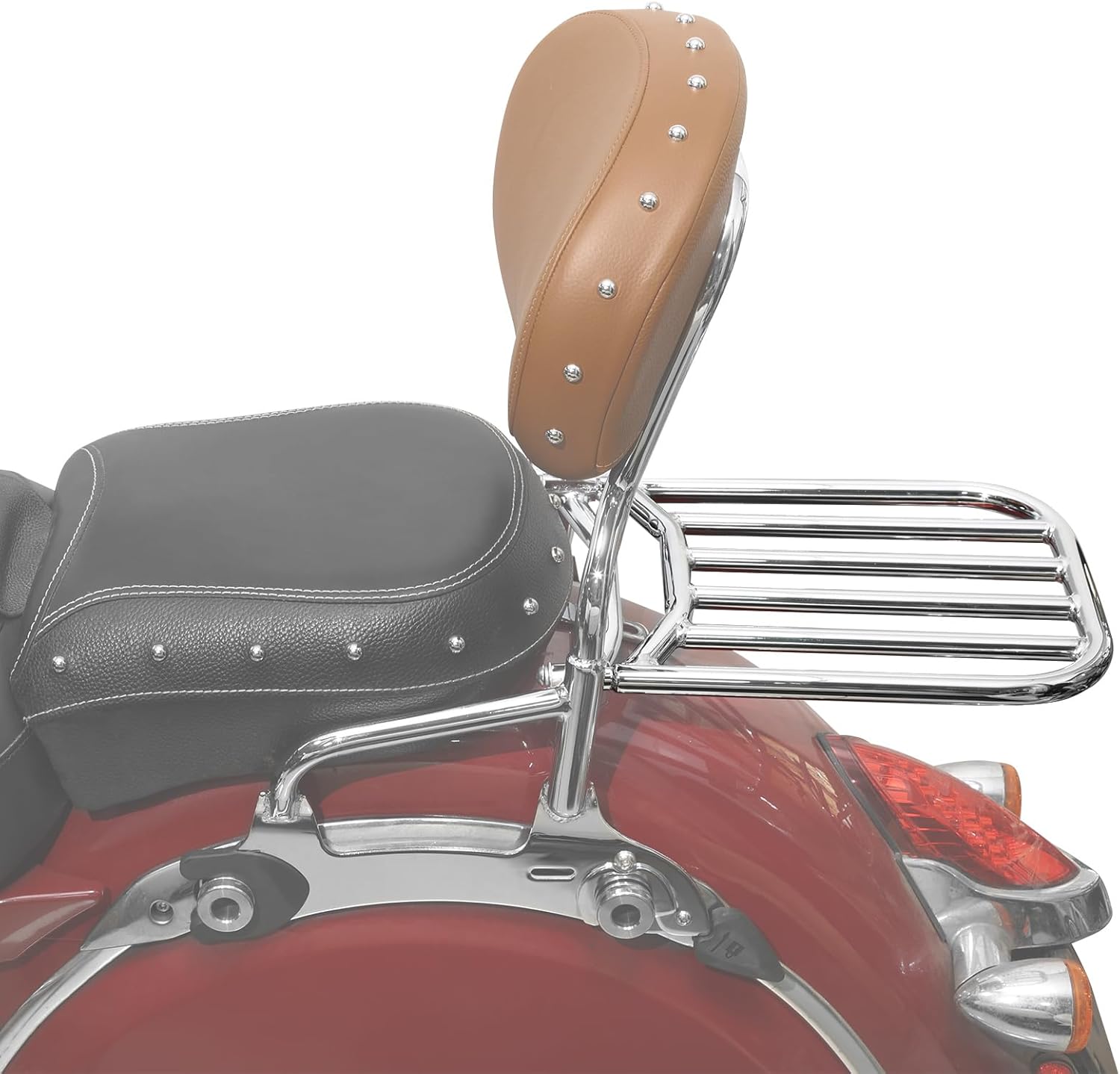 TCMT Backrest Sissy Bar Luggage Rack Fits For Indian 2017-2025 Chieftain Limited 2017-2019 Chief Dark Horse 2016-2025 Chieftain Dark Horse 2016-2020 Springfield 2014-2025 Chieftain