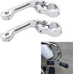 TCMT 32mm 1.25" Chrome Long Angled Highway Engine Guard Foot Peg Fits For Harley Touring Road King Street Glide Road Glide Electra Glide Softail Sportster XL 883 1200 Dyna with 1.25" Engine Guards