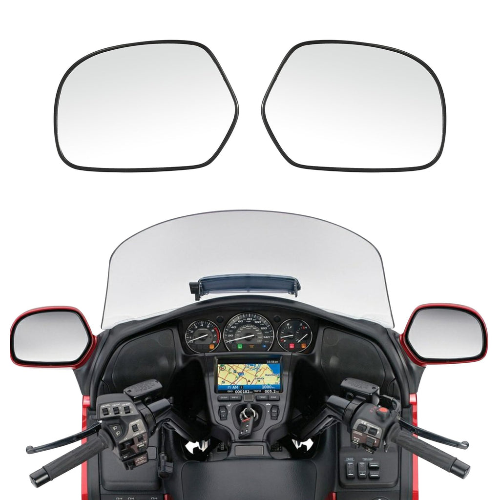 TCMT ABS Chrome Rear View Mirrors Trim Decoration Fit For Honda Goldwing GL1800 2001-2017