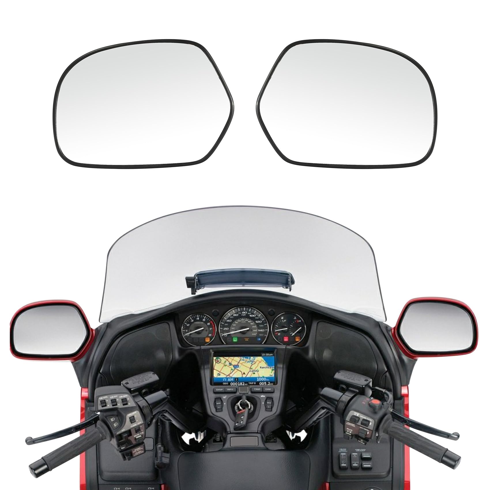 TCMT ABS Chrome Rear View Mirrors Trim Decoration Fit For Honda Goldwing GL1800 2001-2017