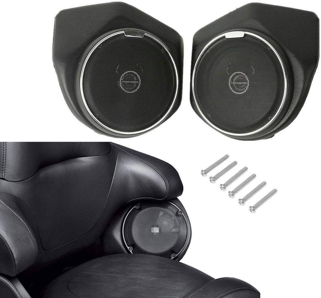 TCMT 13.7" King Motorcycle Trunk Box Backrest Pad Luggage Mount Rack Taillight Speakers Fit For Harley 2014-2025 Touring CVO Road King Road Glide Street Glide Electra Glide Ultra Limited Pack