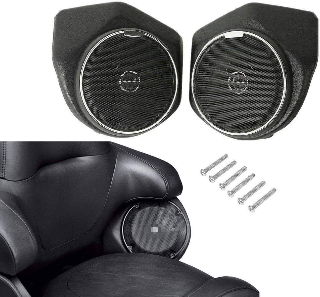 TCMT 13.7" King Motorcycle Trunk Box Backrest Pad Luggage Mount Rack Taillight Speakers Fit For Harley 2014-2025 Touring CVO Road King Road Glide Street Glide Electra Glide Ultra Limited Pack