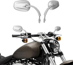 TCMT 8mm Large Rearview Side Mirrors Fit For Harley Dyna Switchback Street Bob Fat Bob Low Rider Wide Glide Softail Slim Fat Boy Sportster 1200 48 72 XG500 XG750 Touring Road King Road Street Glide