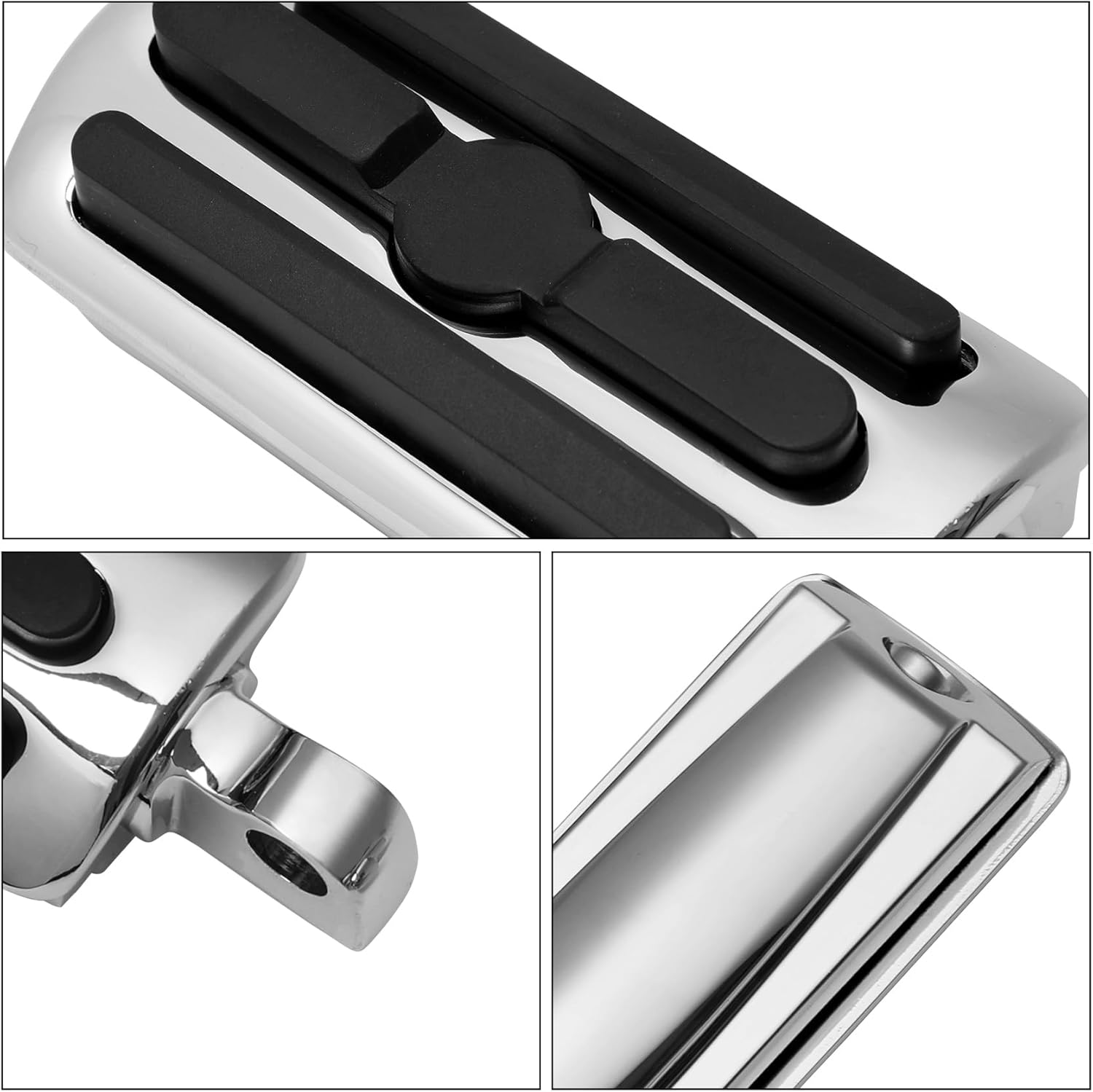 TCMT 10mm Highway Foot Pegs Footrest Chrome Fits For Harley Davidson Touring Softail Dyna